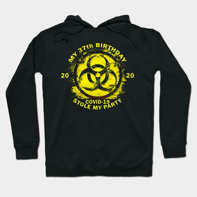 37th Birthday Quarantine Hoodie by Omarzone